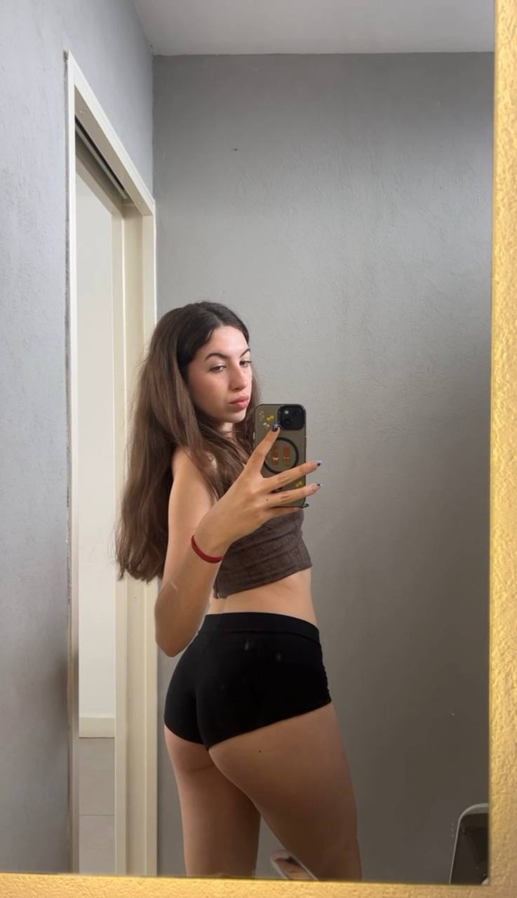 Amber in her underwear in South Tarawa