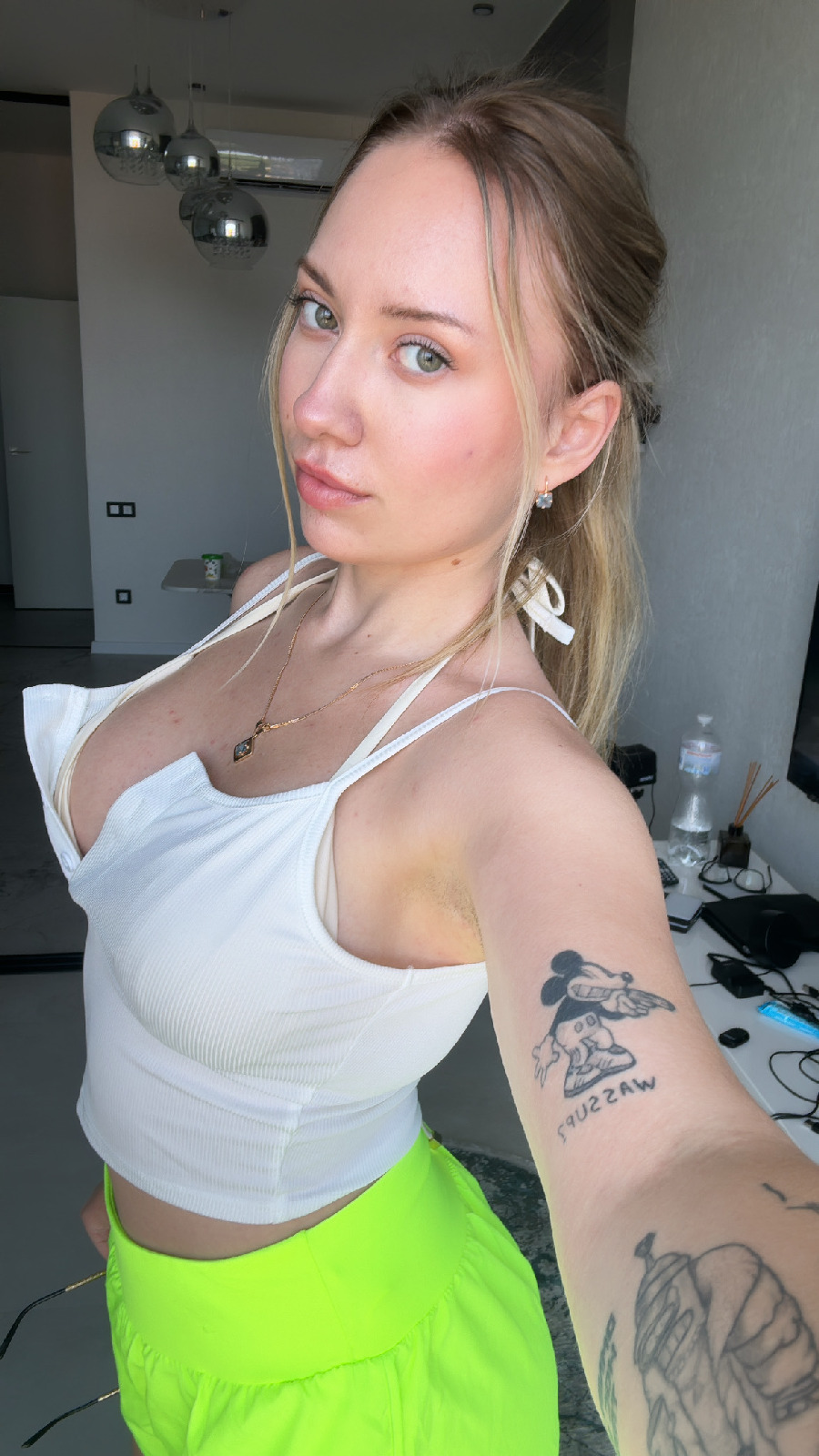 KateV in her underwear in South Tarawa