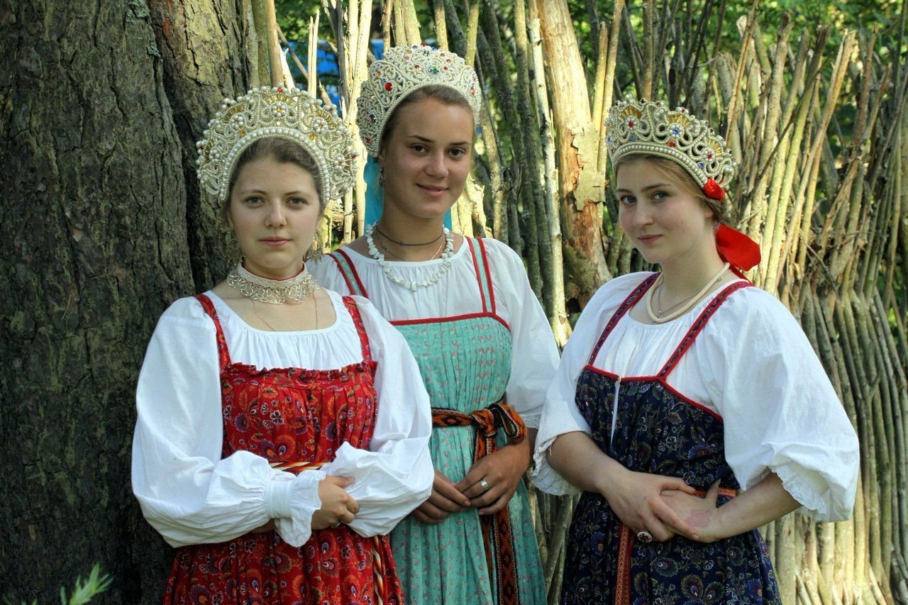 Sexy model Girls in Slavic costumes in South Tarawa